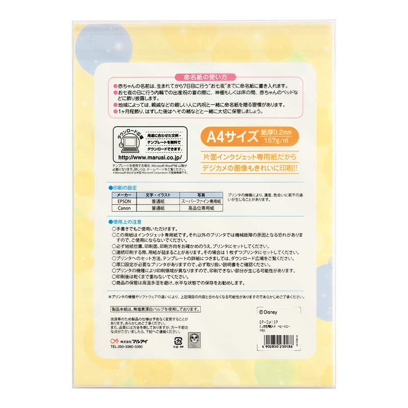 IJ命名用紙 ディズニー5